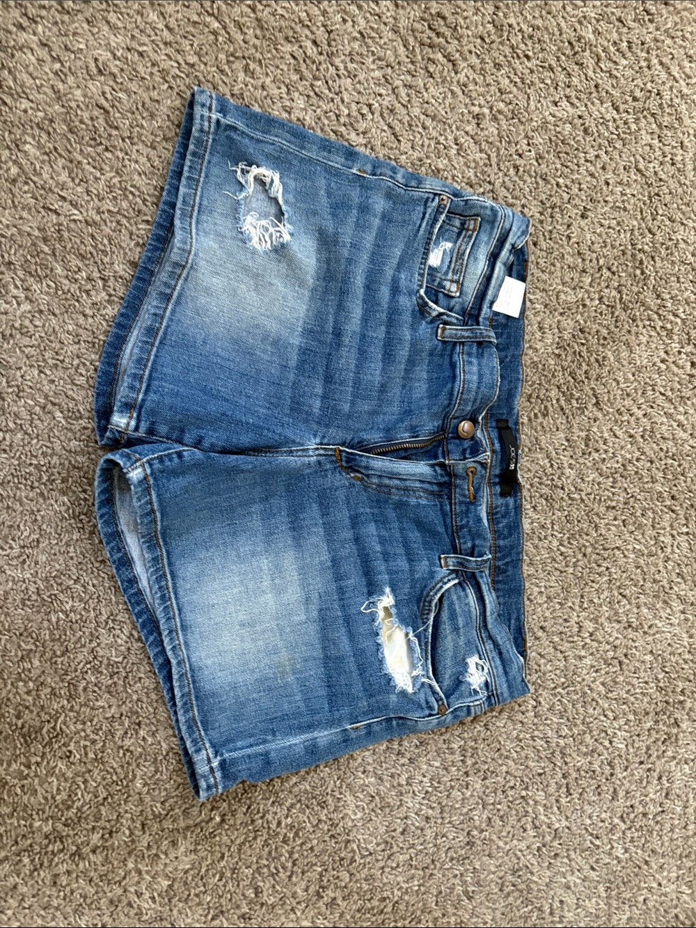 Joe's Jeans Distressed Blue Denim Shorts